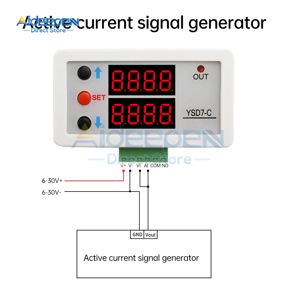 YSD7-C LED ดิจิตอล 0-20mA 0-10V แรงดันไฟฟ้าและเครื่องส่งสัญญาณ Professional เครื่องมือวัดอิเล็กทรอนิกส์