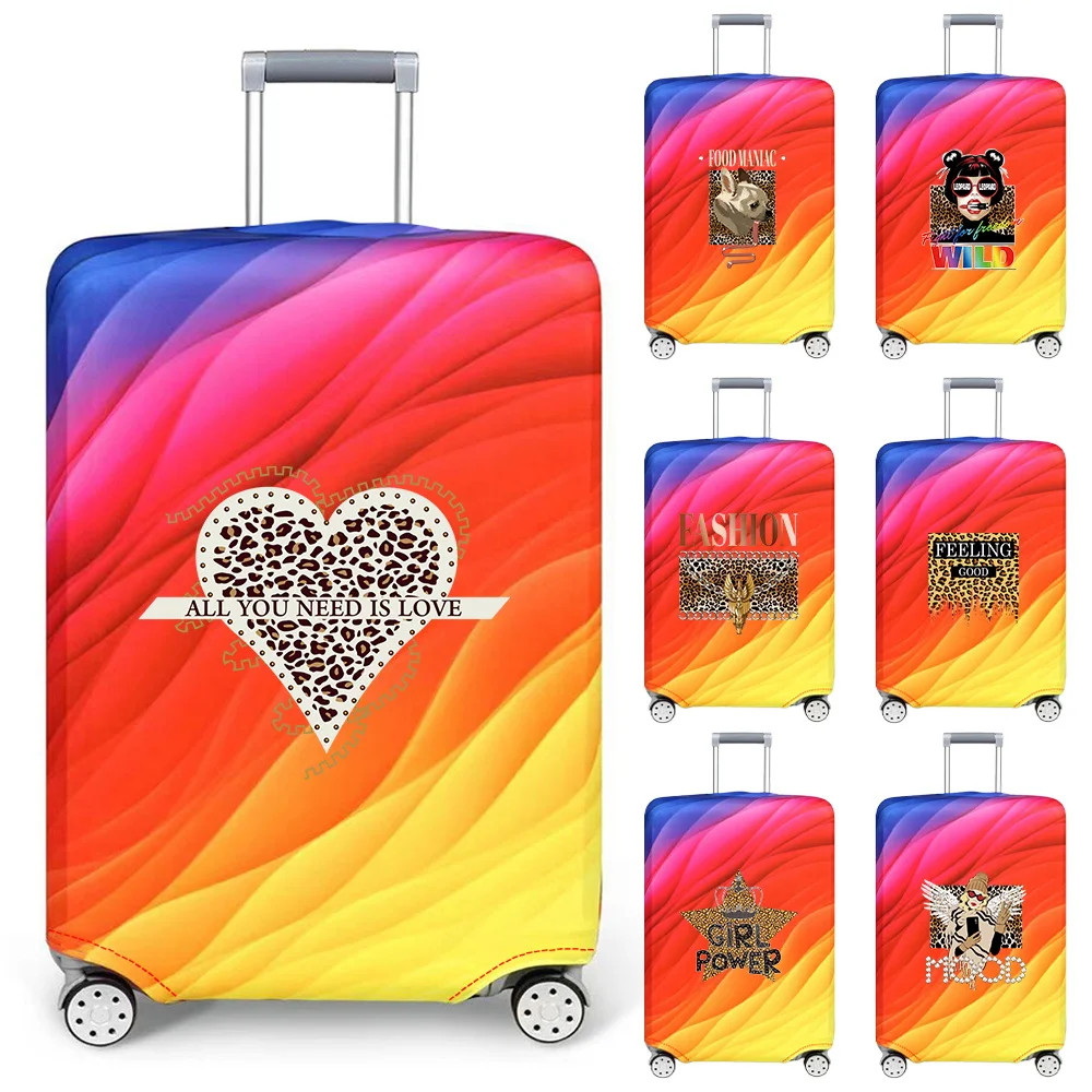 Travel Luggage Protective Cover Stretch Dust Baggage Covers Suitcase Covers Print Leopard Series 18-32inch Travel Accessories