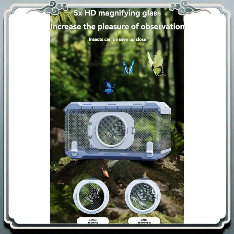 

Durable New Bug Viewer Outdoor Insect Box Magnifier Observer Kit Insect Catcher Cage Kids Science Nature Exploration Tools