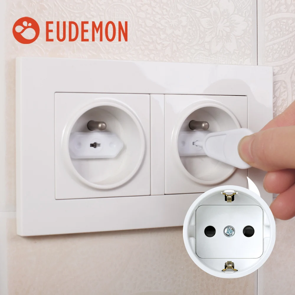 EUDEMON 20 stücke Chile/Brasilien EU Universal Steckdose Stecker Schutz Abdeckungen Anti Elektrische Baby Sicherheit Schutz