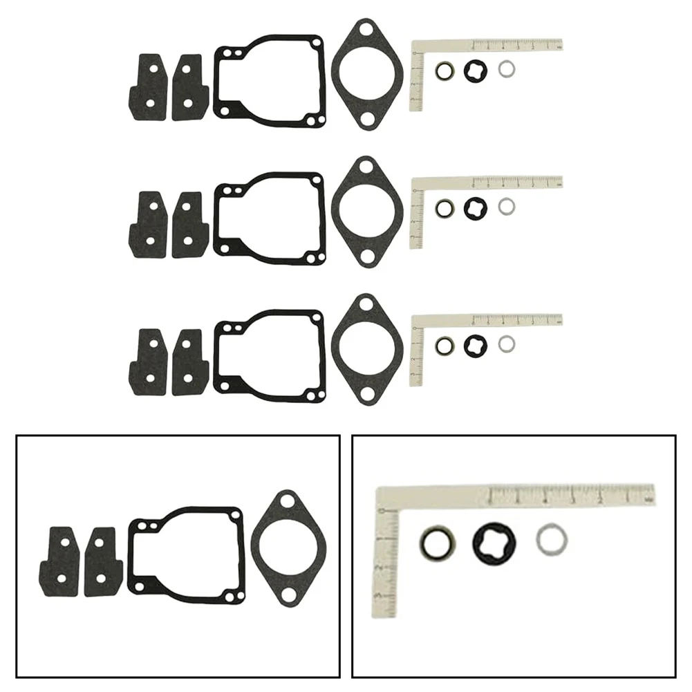 18-7211-1 Carburetor Rebuild Kit for Mercury Marine and For Mariner For Outboard 30 to 90 3 Set OEM Compatible Parts
