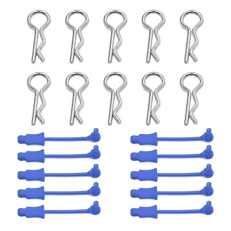 

10Pcs Upgrade Body Clip Retainer 1/7 1/8 Body Shell Post Column Mount Clips Parts Bent Springy R Pins For Arrma RC Car