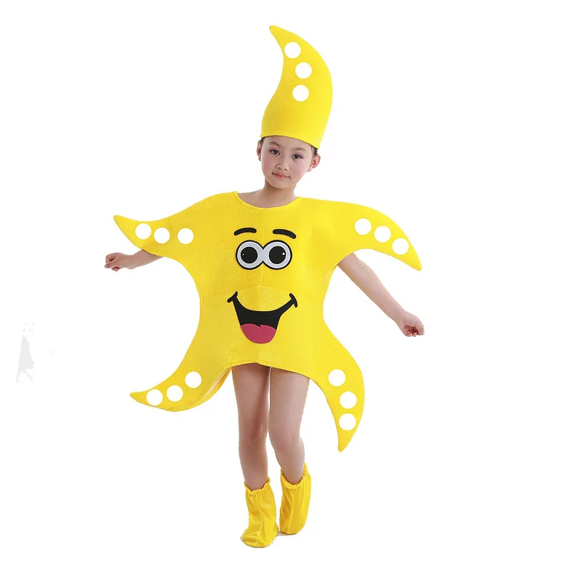 

Children's Day Cos Coral Halloween Child Marine Animal Costume 3D Clown Fish Coral Starfish Character Parent Child Performance