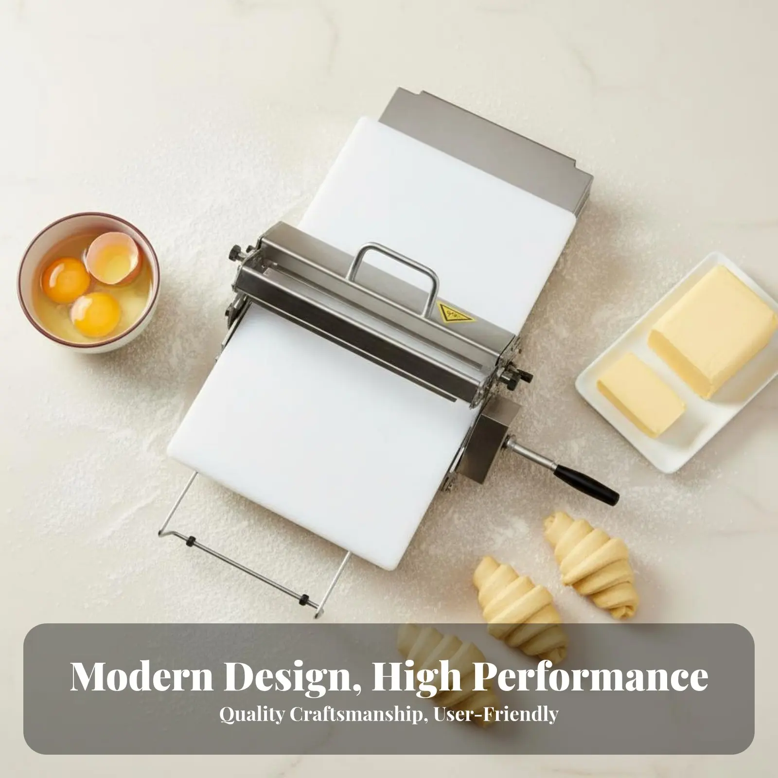 

Manual Pastry Sheeter Adjustable Thickness Hand Crank Pastry Sheet-Forming Tool Puff Pastry Sheeter Simple Function Fondant