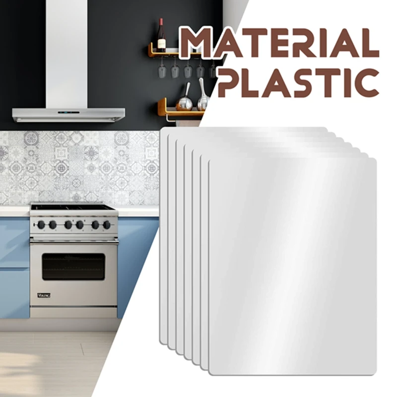 Clear Flexible Plastic Cutting Board Mats Set, Frosted Clear Kitchen Cutting Board Clear Mats 17.5 x 12 Inches, Set of 7-A51M