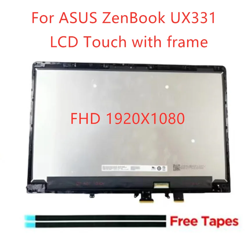 B133HAN05.8 untuk ASUS UX331 IPS 13.3 ''FHD LED LCD Display Rakitan Digitizer Layar Sentuh dengan Bingkai