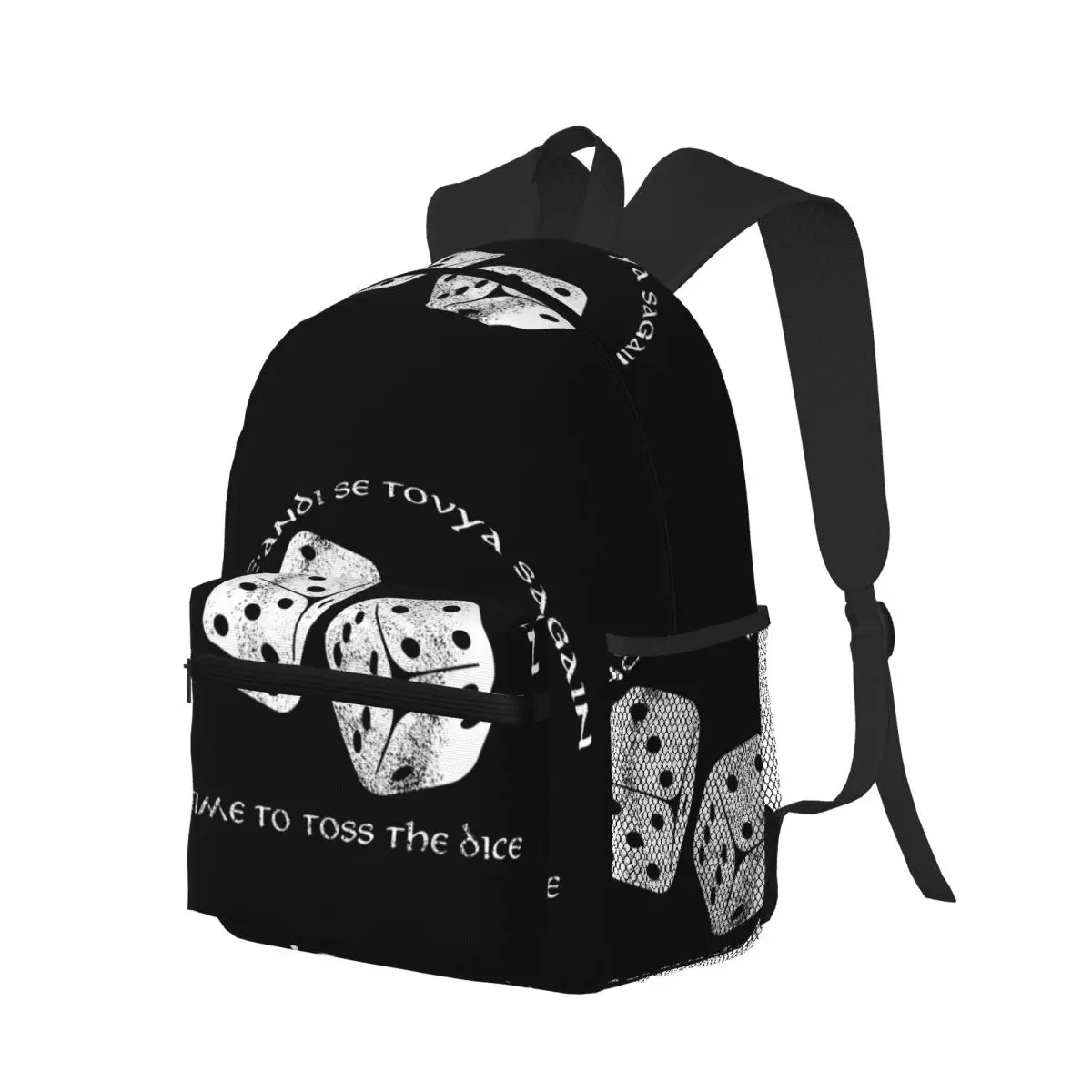 Time To Toss The Dice Wheel Of Time Student Backpack School Bag Hiking Travel Daypack for Men Women Bookbag Shoulder Bags
