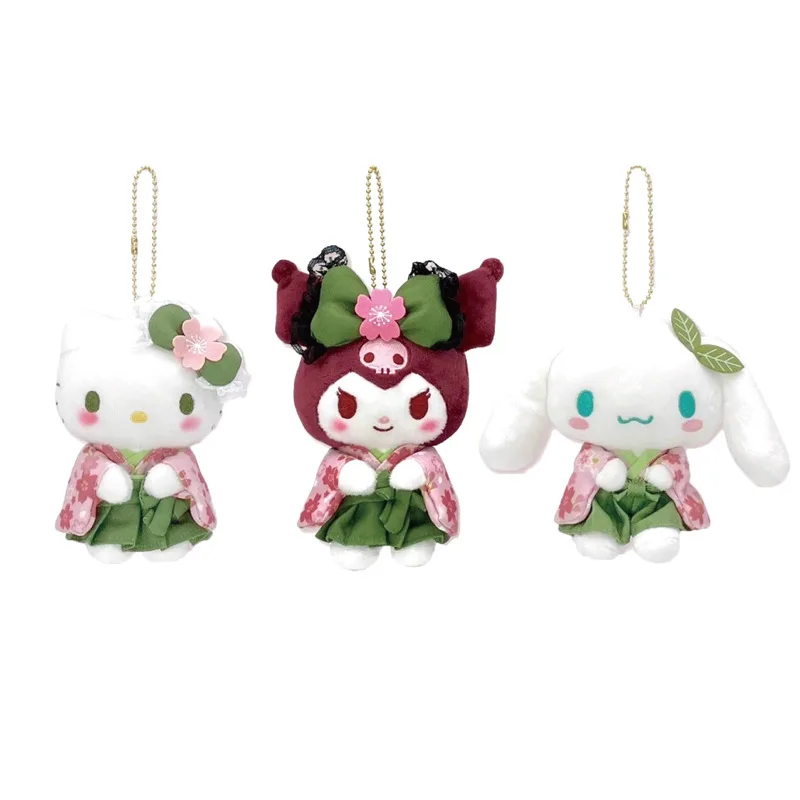 

Кимоно Sanrio, плюшевые игрушки, Hellokitty Cinnamoroll Kuromi, кулон, сумка, аксессуары, брелок, сумка, автомобильный кулон, подарок на день Святого Валентина