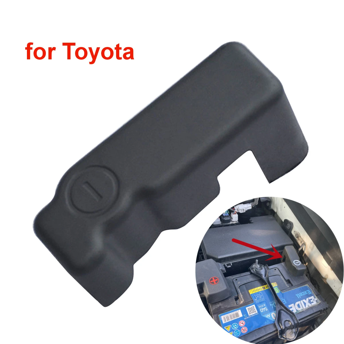 Car Battery Negative Terminal Protection Cover Cap for Toyota Fortuner SW4 Innova Hilux Land Cruiser FJ200 RAV4