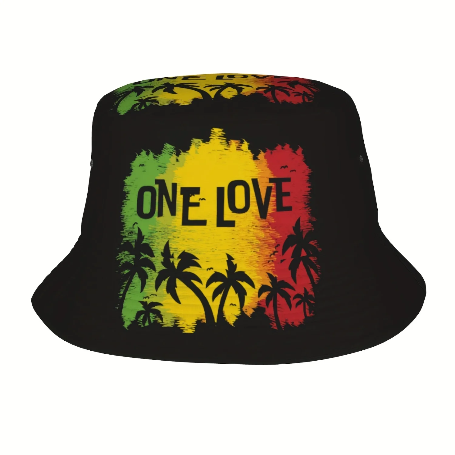 ONE LOVE Tropical Wind Fisherman Hat Unisex Summer Travel Beach Hat Outdoor Hat