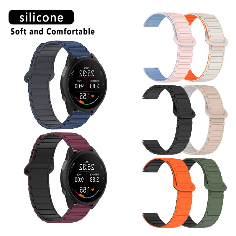 20mm Magnetic Loop Silicone Strap For Garmin Forerunner 165 245 645 55 158 Bracelet