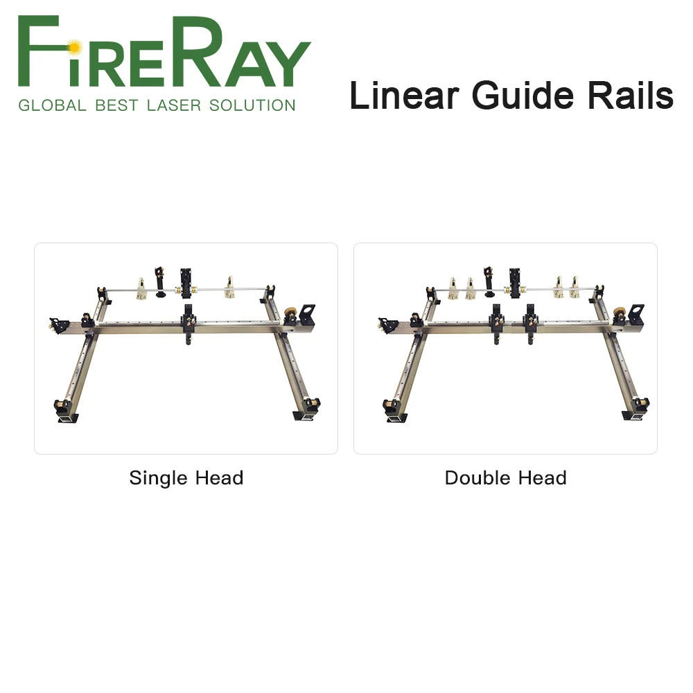 FireRay Mechanical Parts Set 1300x900mm 1600x1000mm Linear Guide Rails Kits for 1390 1610 Co2 Laser Engraver and Cutter Machine