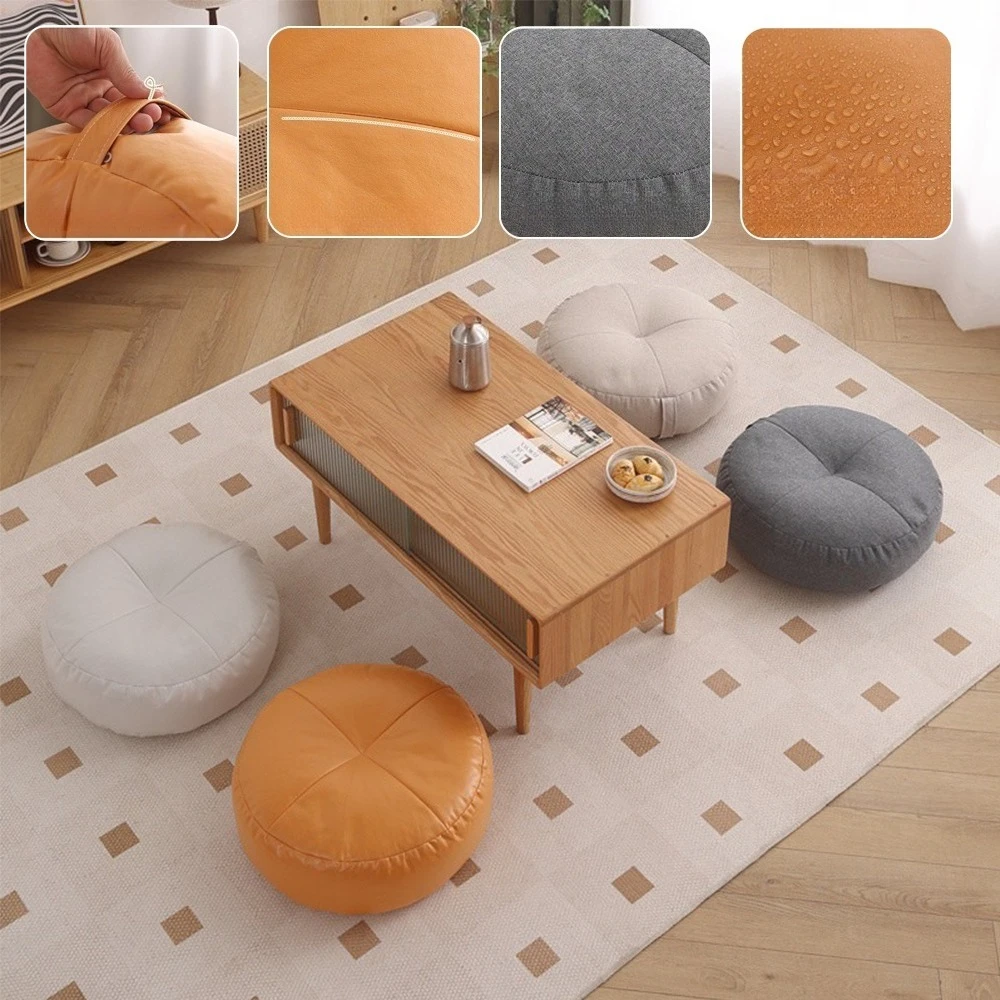 

Waterproof Floor Seat Cushion Solid Color Suitable for Meditation Yoga Round Seat Pads Mat with Fillings Thicken Pads Cuscineria