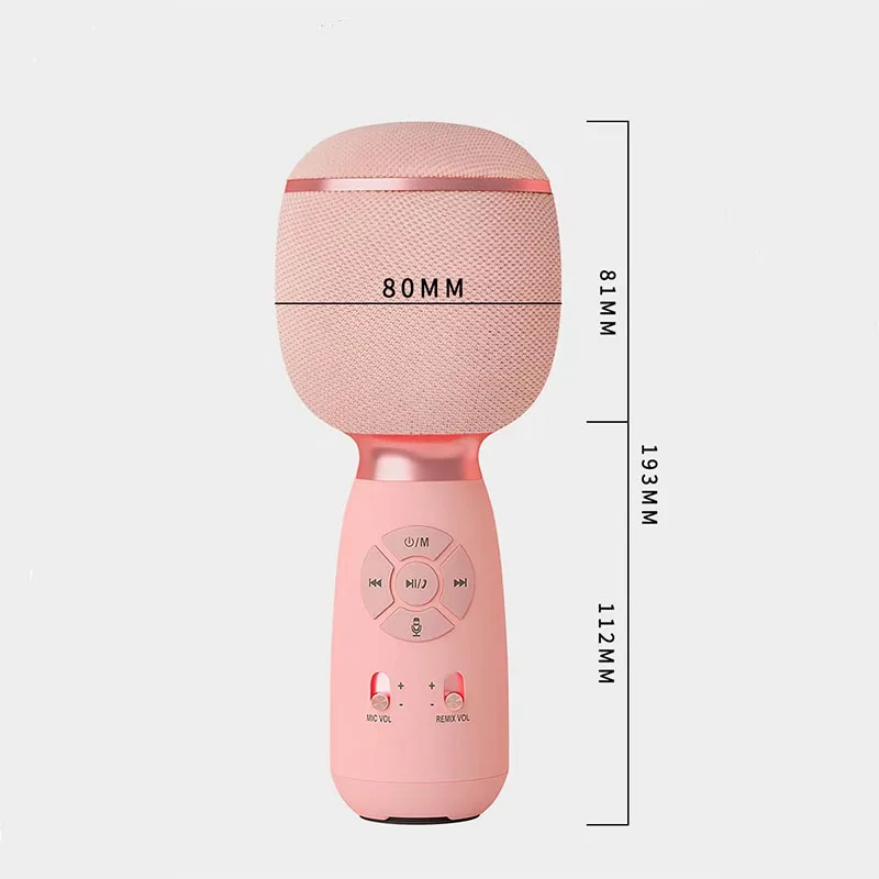 Altoparlante per microfono Bluetooth senza fili microfono professionale per Karaoke registratore di canto portatile lettore musicale per adulti bambini