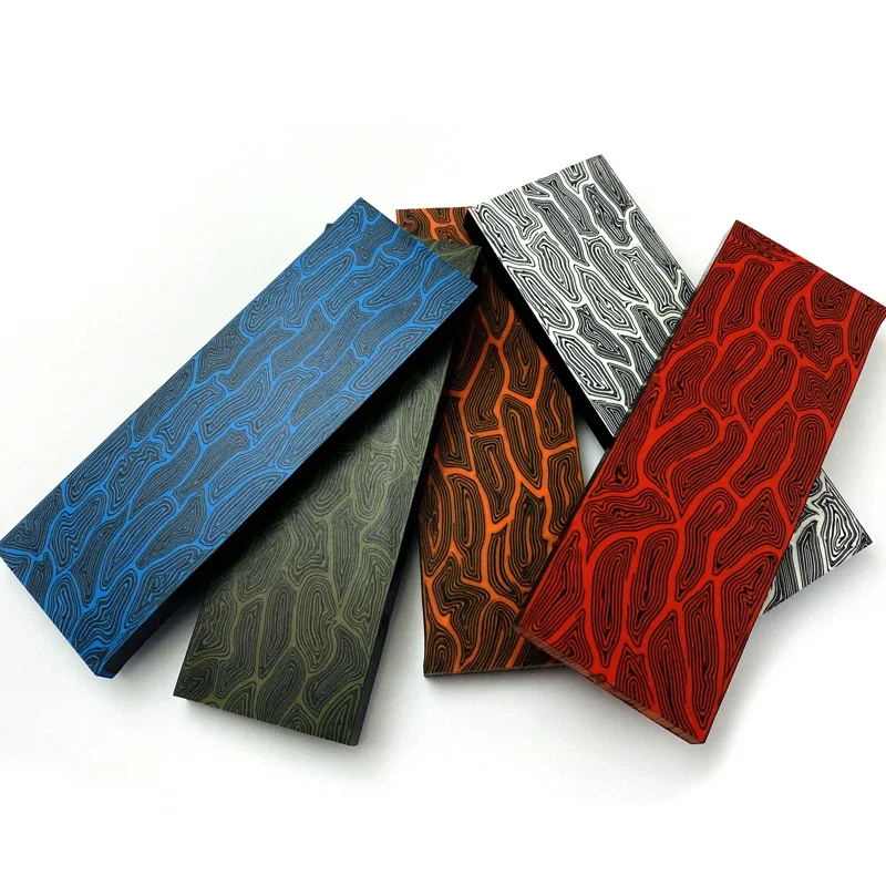 Matériau Composite G10-balances de manche de couteau à motif damas pour la fabrication de manche de couteau fait maison et bricolage 130x45x8mm