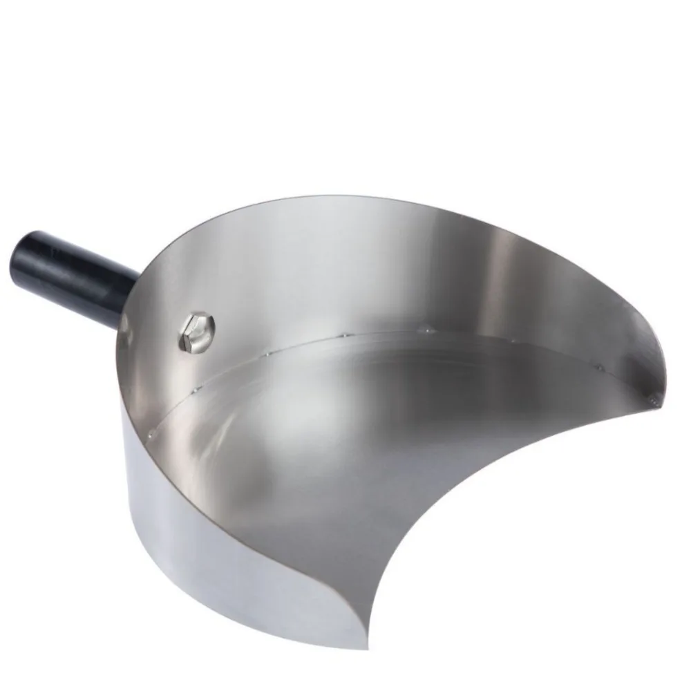 

Crescent Shape Barbecue Shovel Handheld Rust-proof Kebab Doner Shovel Anti-scalding Handle Stainless Steel Rotisserie Catch Pan