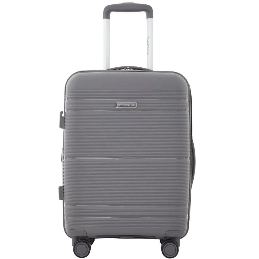 

Lucian Collection 22-Inch Expandable Polypropylene Hardside Rolling Carry-on with 8 wheels Quiet Shade Gray