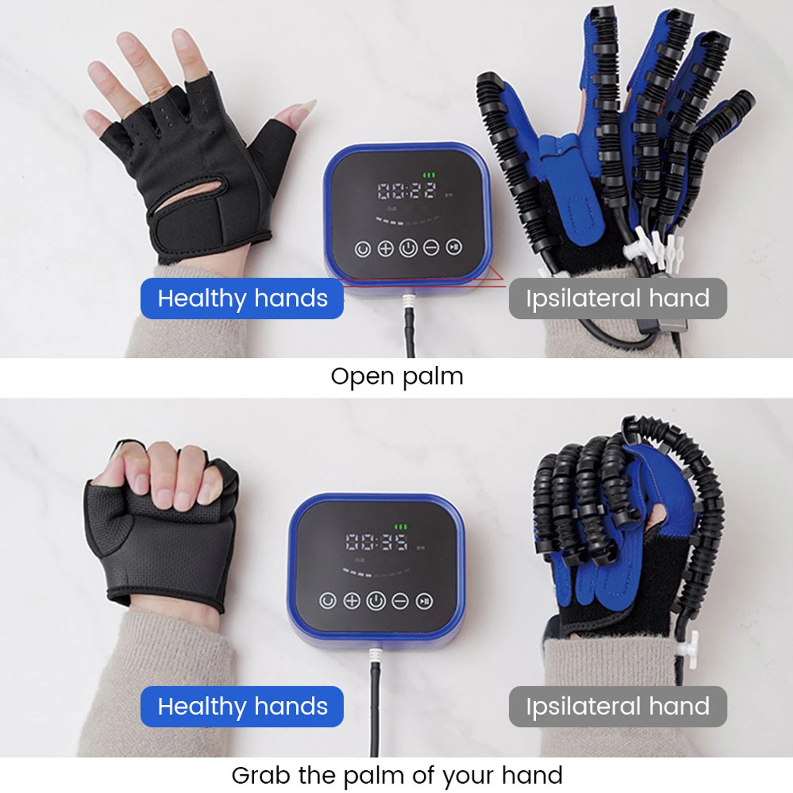 Intelligent Massage Gloves Stroke Hemiplegia Rehabilitation Hand Function Robot Gloves Rehabilitation Training Glove Finger Care