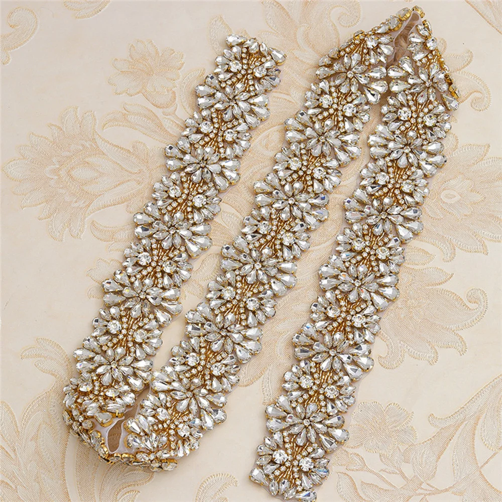 

Роскошный кристалл Bling Hot Fix для свадебного пояса со стразами, сшитый вручную термоплавкий клей, аксессуары для платья, одежда