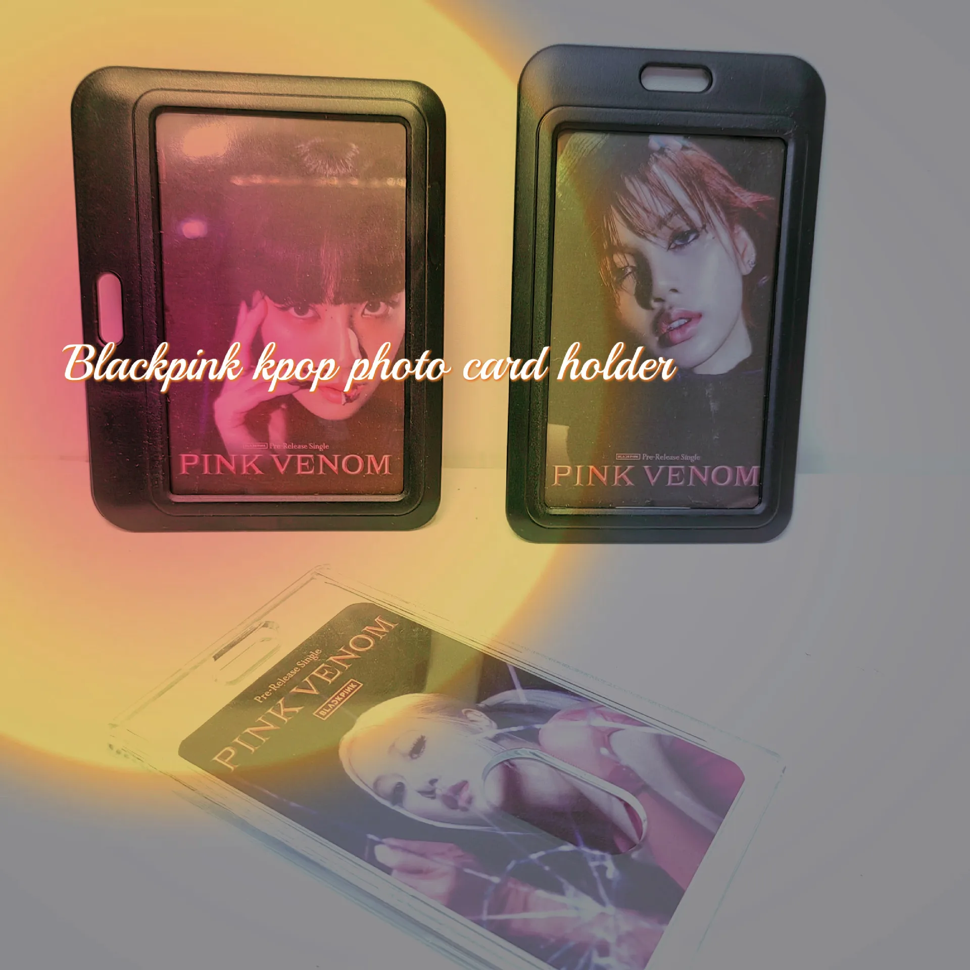 Imagem -03 - Porta-cartão Minkys Kpop Foto Black Series Idol Foto Protetora Display Photocards Papelaria Kawaii