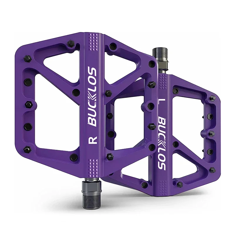 BUCKLOS Fietspedaal Ultralight pedaalplatform voor racefiets Mountainbike Antislip nylon afgedichte lagers Platte pedalen MTB-fietsonderdeel