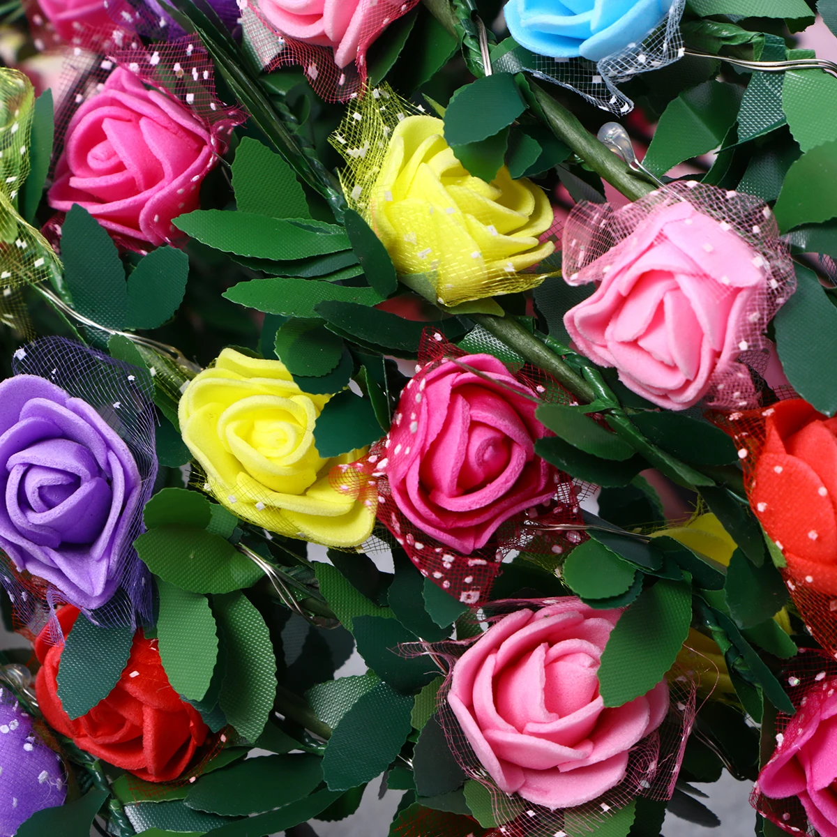 

4 pcs Glowing Garland Headband LED Floral Wreath Headgear Adjustable Size Parties Weddings Celebrations Travel