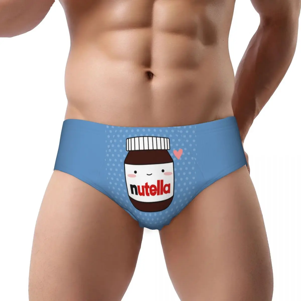 

Cute Nutella Jar Men Triangle Panties Ventilate Boxer Underpants Short Underwear for Homme Man Boyfriend Gifts