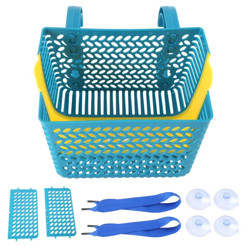 HOT-Poolside Storage Basket, Swimming Pool Storage Basket, Above Ground Pool Basket, Suction Cup Storage Basket