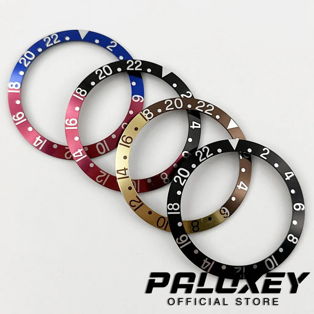 38mm Retro Slope 38mm*30.6mm High quality Aluminum Bezel Insert fit 40mm Case NH35 NH34 GMT Automatic Movement Watch