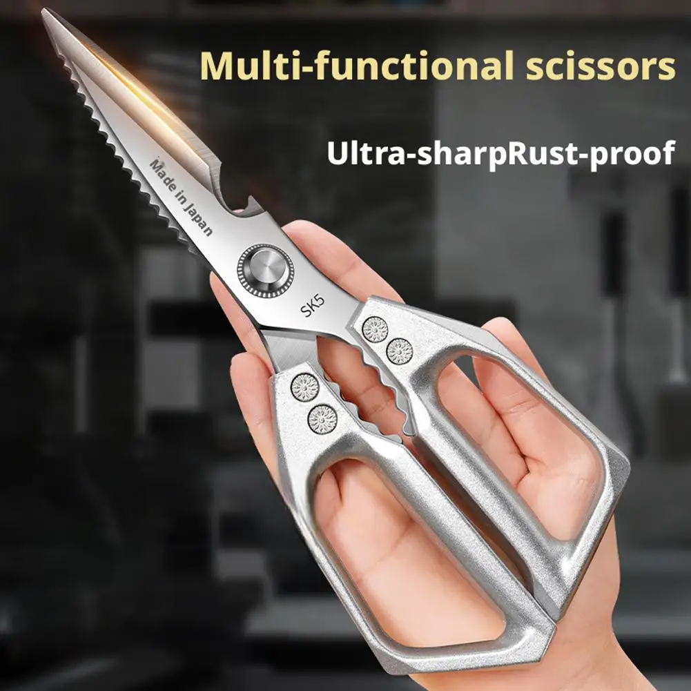 Heavy-Duty Powerful Kitchen Bone Shears,Comfort Grip, Non-Slip Pattern, Plane-Shaped, Sleek & Elegant 1pcs