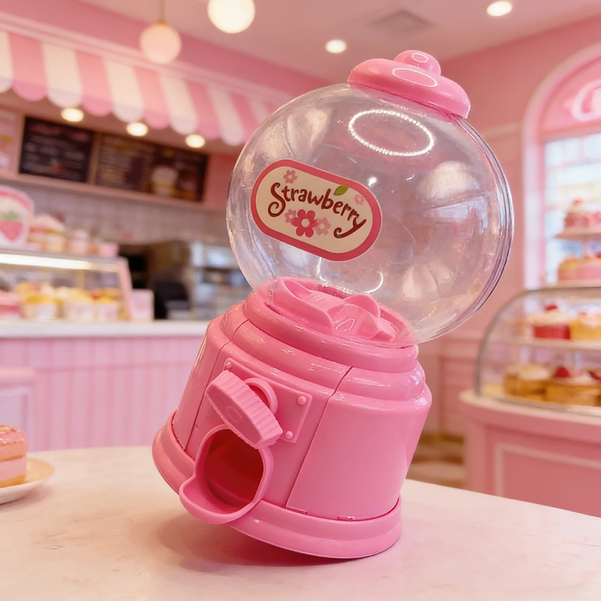 1 unidad - Linda caja de regalo para dulces, mini máquina dispensadora de caramelos, tarro de almacenamiento de juguetes y dulces