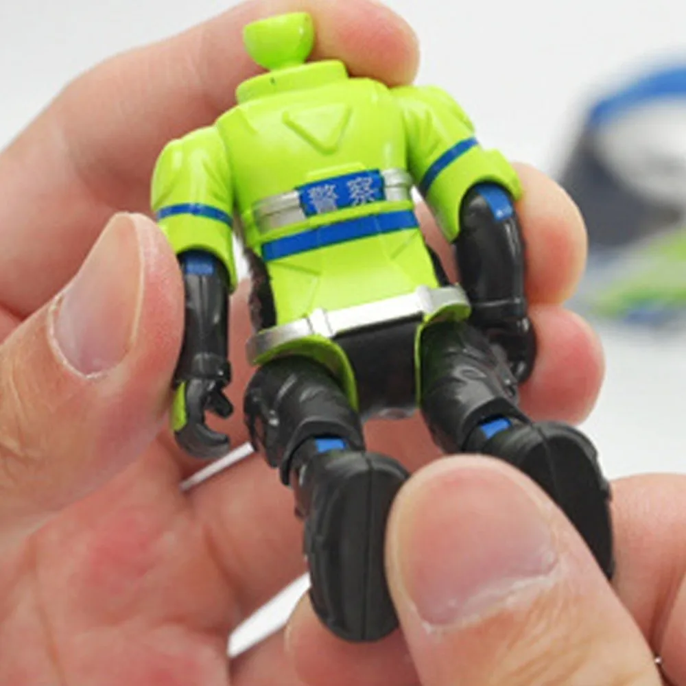 Casque transformateur simulé moto cavalier poupée articulation mobilité membres mobiles alliage moto casque jouet Cool figurine d'action