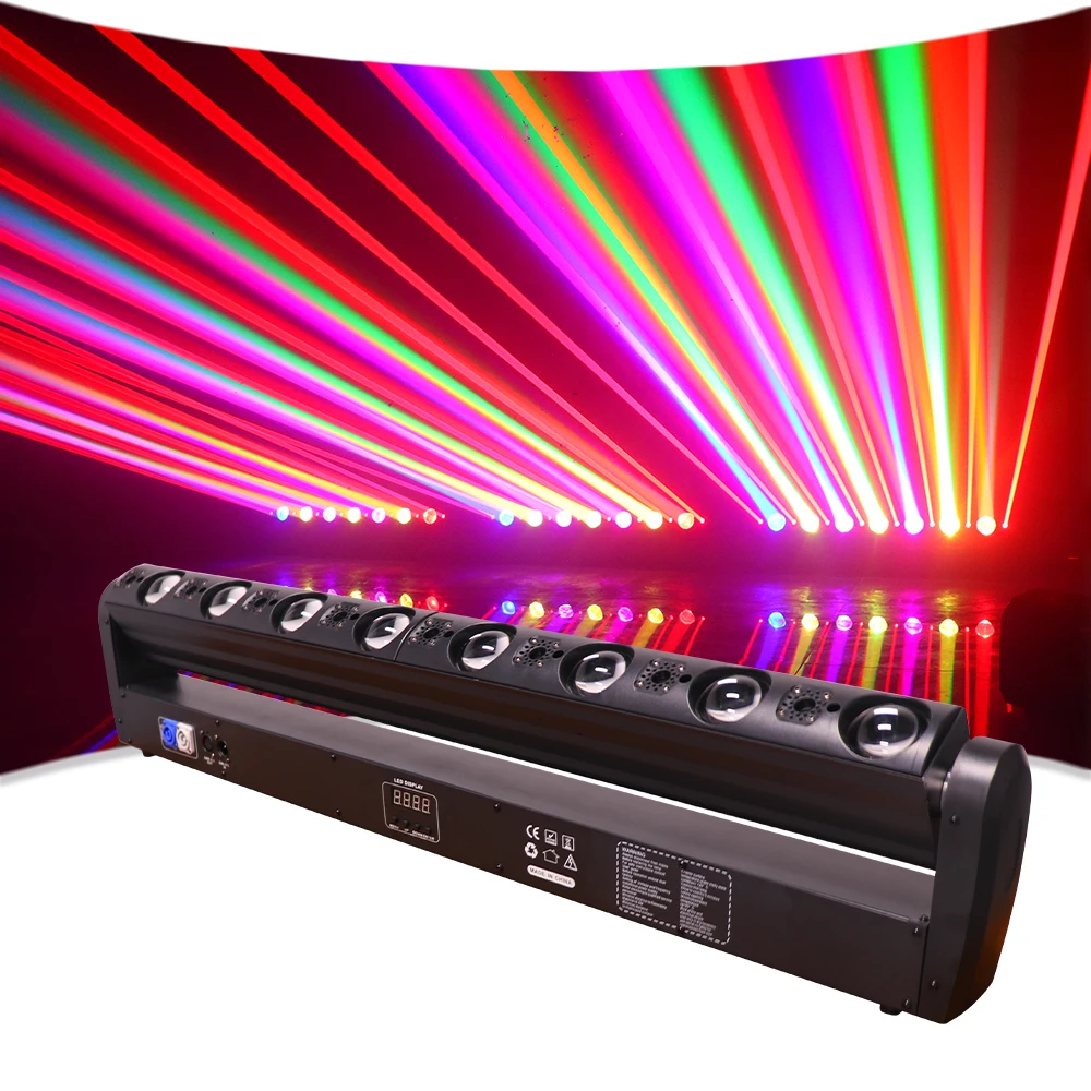 

8X40W Full Color LED Beam Moving Head Light Horse Racing DMX512 RDM sound control Stage Effect light For Dj Disco Party Club Wed