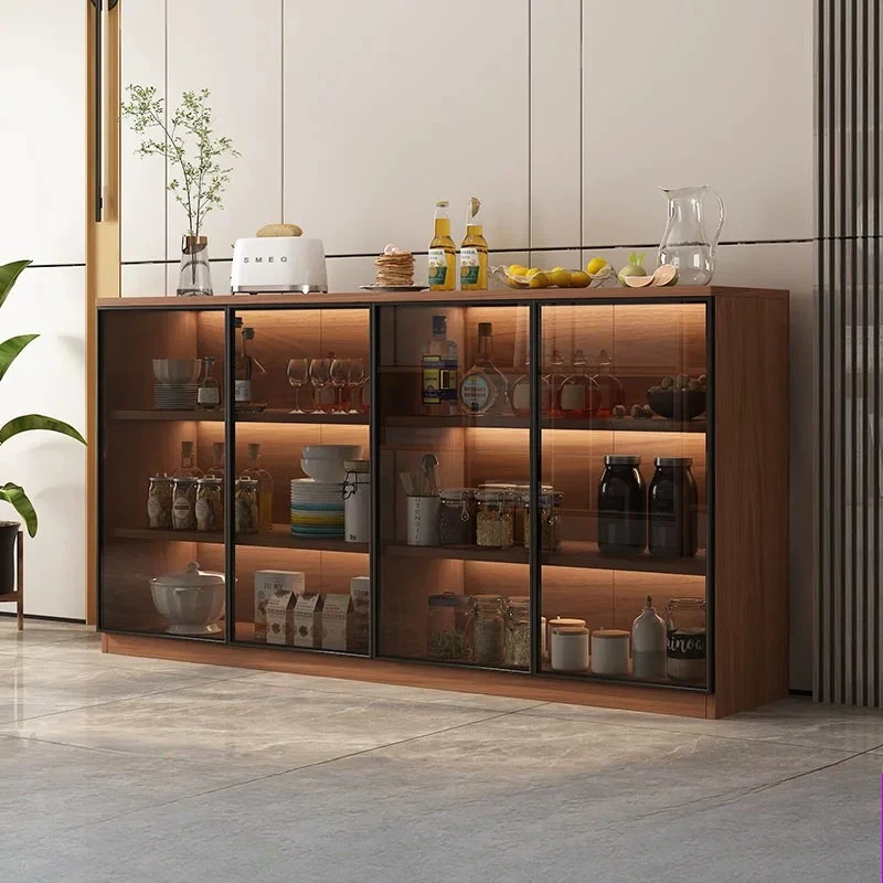 Meuble Bar Commercial Mobile de Luxe pour Restaurant, Salon, Rangement, Vitrine à Whisky et Vin, Meuble Bar à Cocktails