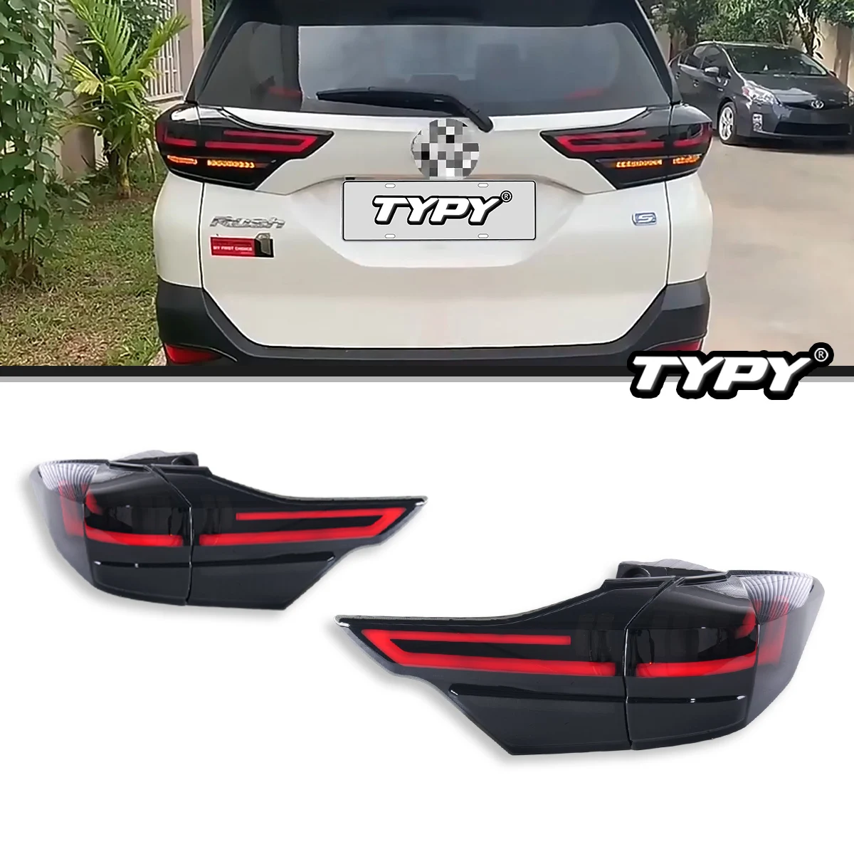 

TYPY Taillight LED Tail Light For Toyota Rush Perodua Aruz 2018-2021 Auto lighting system Refitting LED Tail Lamp