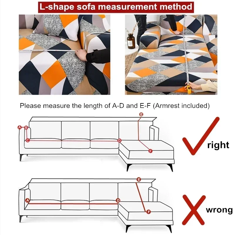 Cover 1/2/3/4 Seater Sofa Cover for Living Room Elastic Solid L Shaped Corner Sofa Cover for Couch Armchair