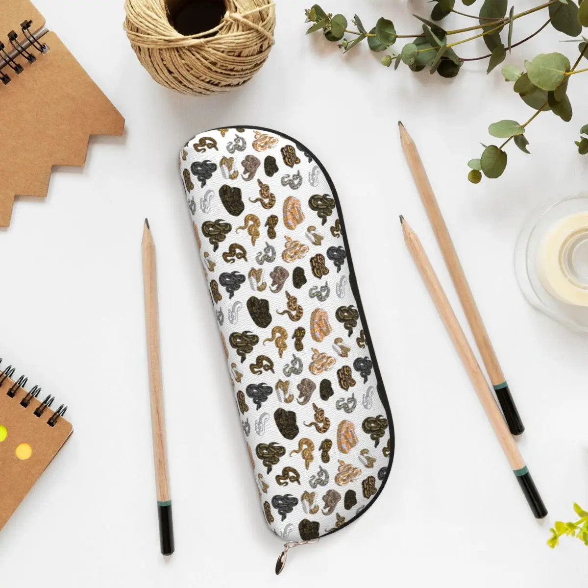 الكرة بيثون مورف الأفعى نمط مقلمة حامل قلم تخزين القرطاسية سعة كبيرة صندوق القلم حقيبة أقلام رصاص لمدرسة الطلاب