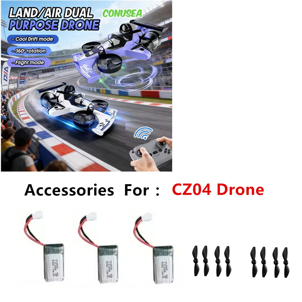 CZ04 Rc Aircraft  Accessories Battery  3.7V 500mAh / Charging Cable  / / Propeller Blade / Use For CZ04 Drone  Parts