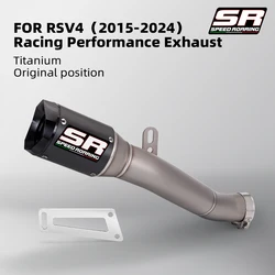 Titanium Alloy Mid Section,Carbon Fiber Exhaust Pipe Modification, Suitable for Aprilia RSV4 Special