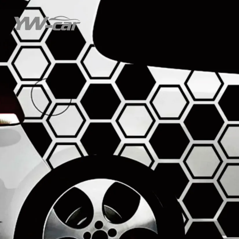 

112Pcs Honeycomb Vinyl Decals Set - Large & Small Hexagonal Stickers for DIY Car Body Styling - Open Style Decor