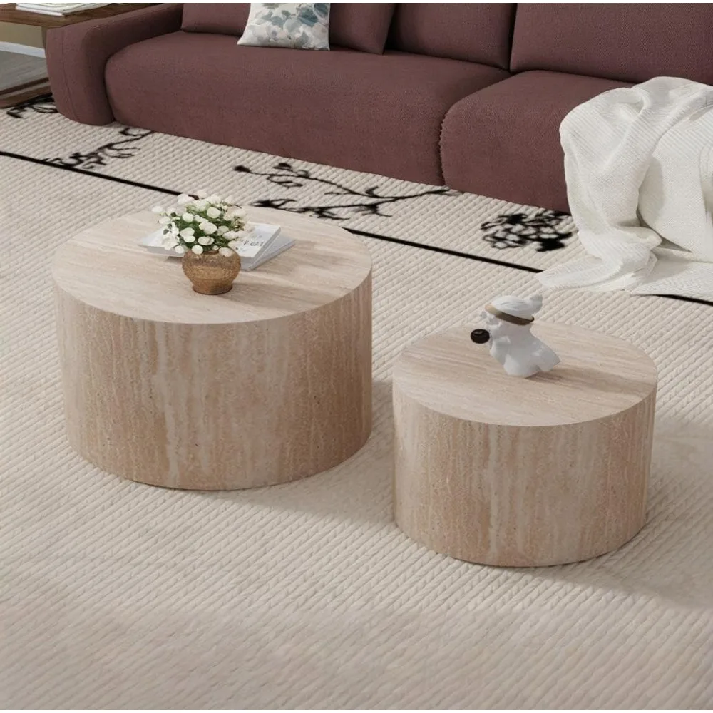 

Круглые журнальные столики, современный журнальный столик из травертина, маленькие круглые журнальные столики, круглый приставной столик, акцентный торцевой столик, вложенный