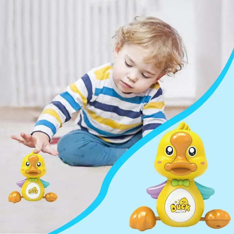 Musical Duck Crawling Toy Musical Duck Toy Shaking Yellow Duck Interactive Model For Children Crawling Helper