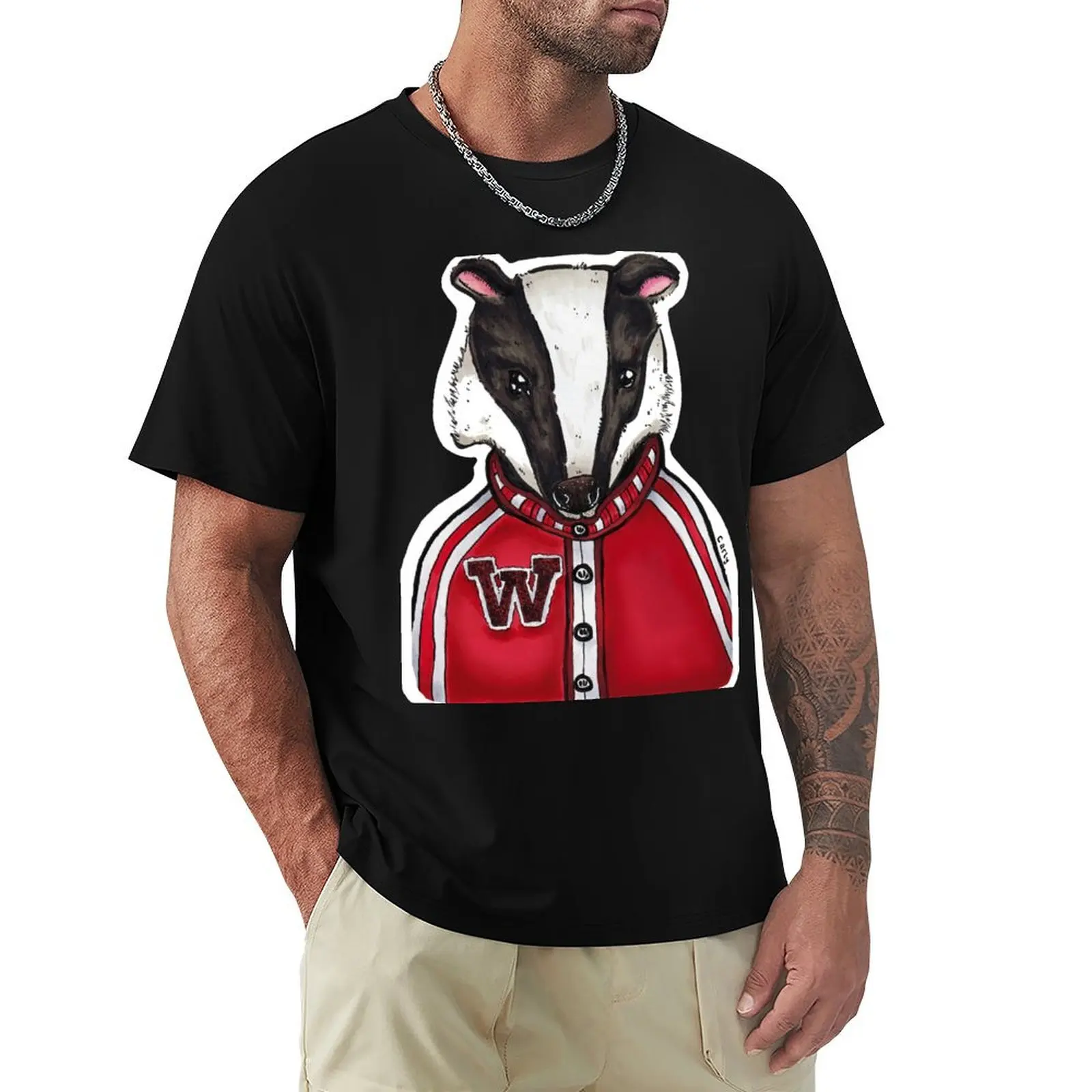 Retro Badger T-Shirt Work Wear Breathable Tee