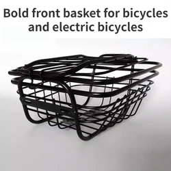 Cestino per bici posteriore cestino per bicicletta in filo metallico di grande capacità con copertura antipioggia impermeabile cestino per bicicletta borsa per bicicletta