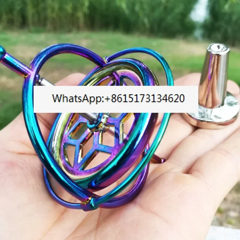 Metal gyroscope toy physics class anti-gravity teaching classic balance mechanical