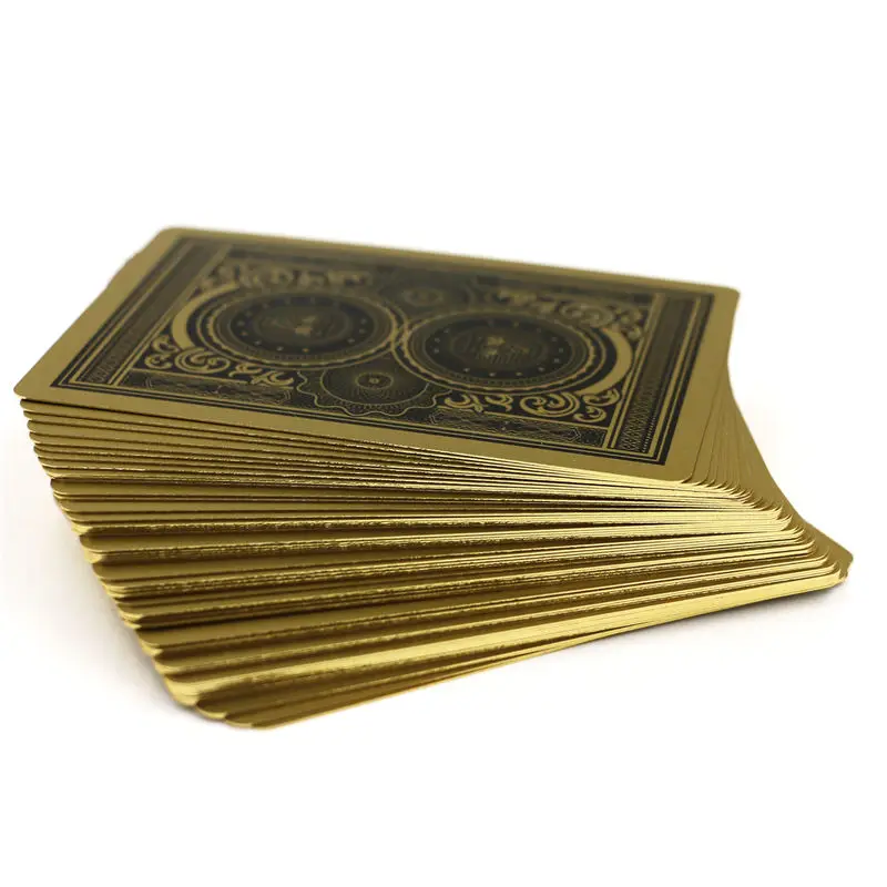 2 Pcs/Lot Gold Silver PVC Thicker Full Plastic Playing Cards Waterproof Durable Poker Cards Game Deck Poker Set Magic Cards