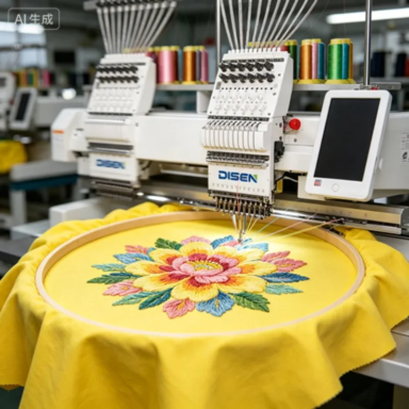 Avance Multiple a Broder Bordadora 4 Tete O 6 Head Belting Cabeza Shirt Sample Sequence Refurbished Embroidery Machine