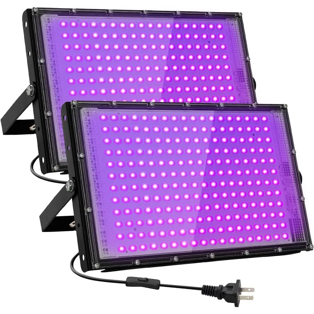 

200W LED Black Lights or Glow Party IP65 Waterproo UV Blacklight loodlight 395nm Blacklight Spotlight ple Black Light lood Light