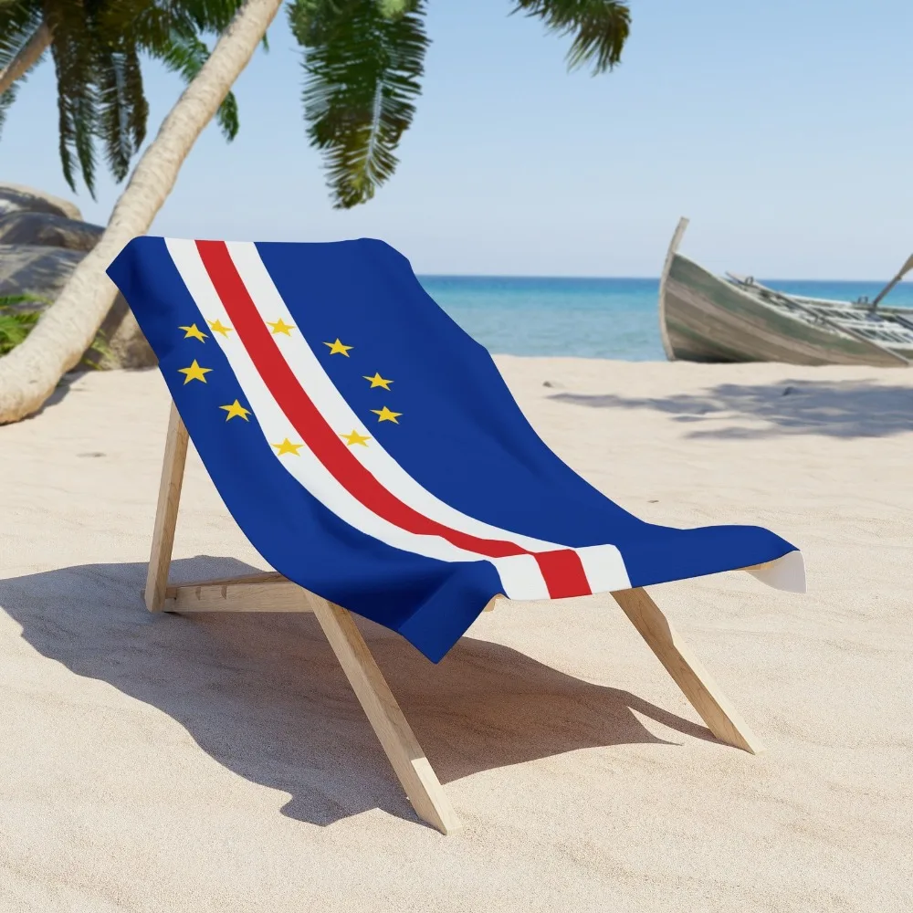 Cape Verde Flag Beach Towel For Home Spa Playa Sauna Baby Travel Swimming Pool Bath Beach Quick Drying Gym Sea Dry