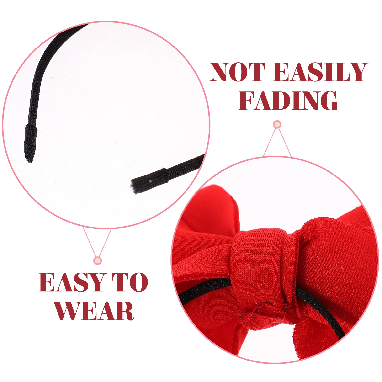 

Elastic Bow Headband Pet Hair Decorations Lightweight Puppy Bows Festival Dog Headdress Pink Non Fading Handmade Accessories